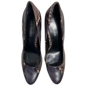 Enzo Angiolini Purple Snake Skin Print Heels